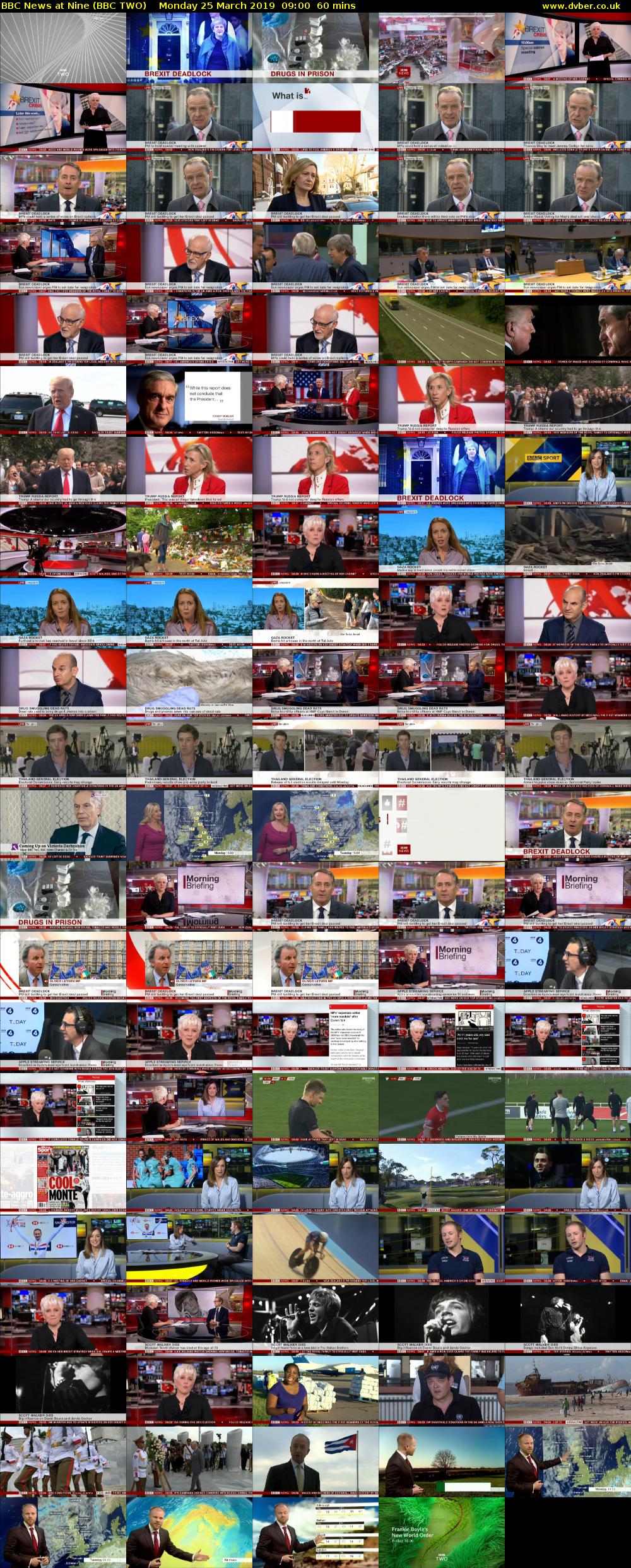 BBC News at Nine (BBC TWO) Monday 25 March 2019 09:00 - 10:00