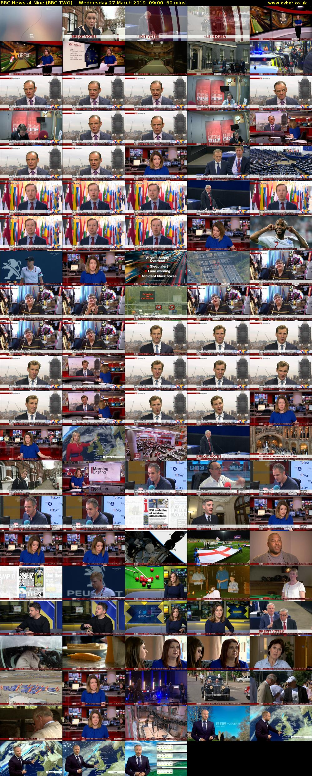 BBC News at Nine (BBC TWO) Wednesday 27 March 2019 09:00 - 10:00