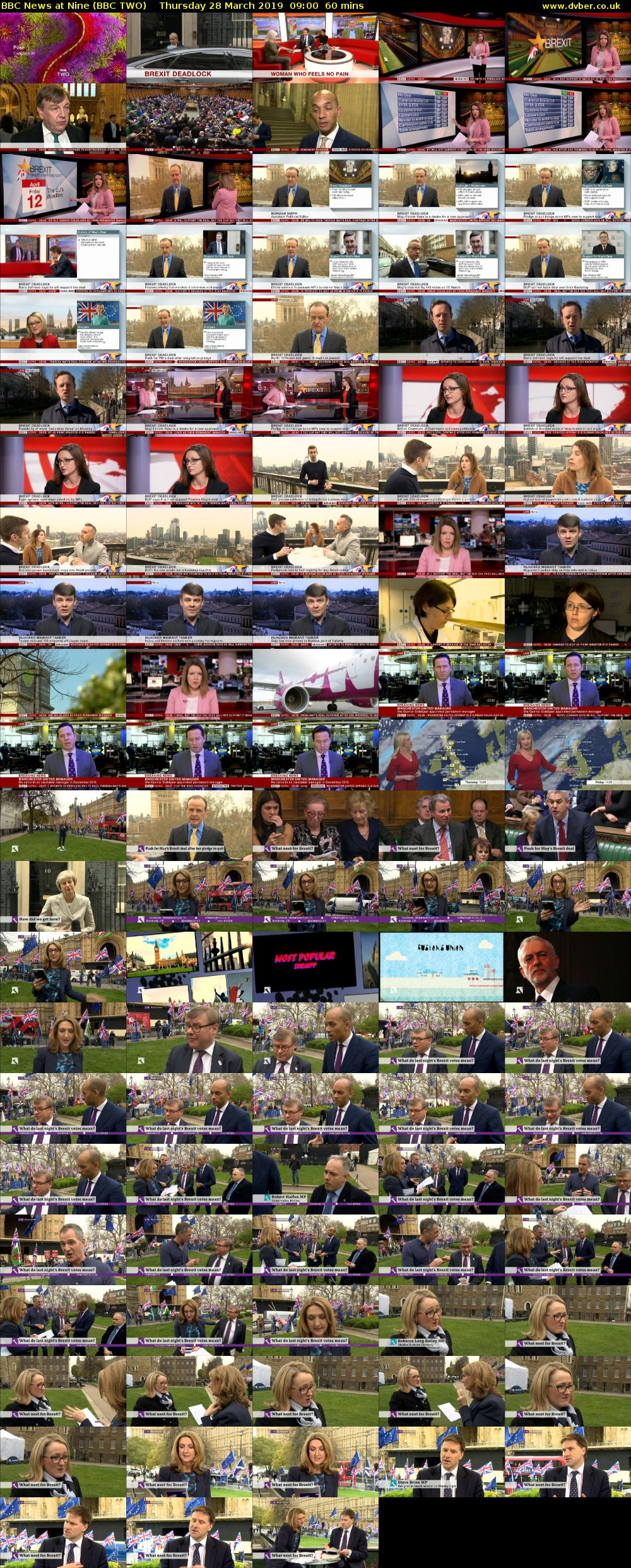 BBC News at Nine (BBC TWO) Thursday 28 March 2019 09:00 - 10:00