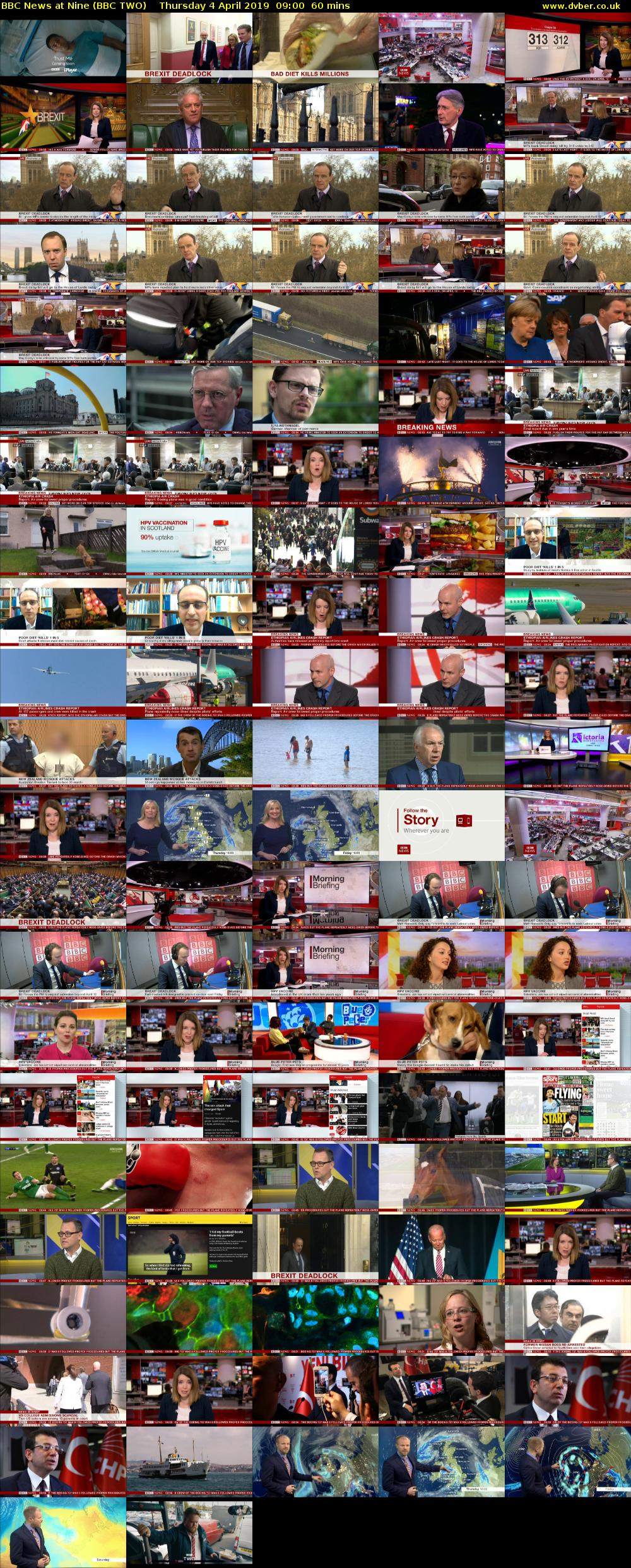 BBC News at Nine (BBC TWO) Thursday 4 April 2019 09:00 - 10:00