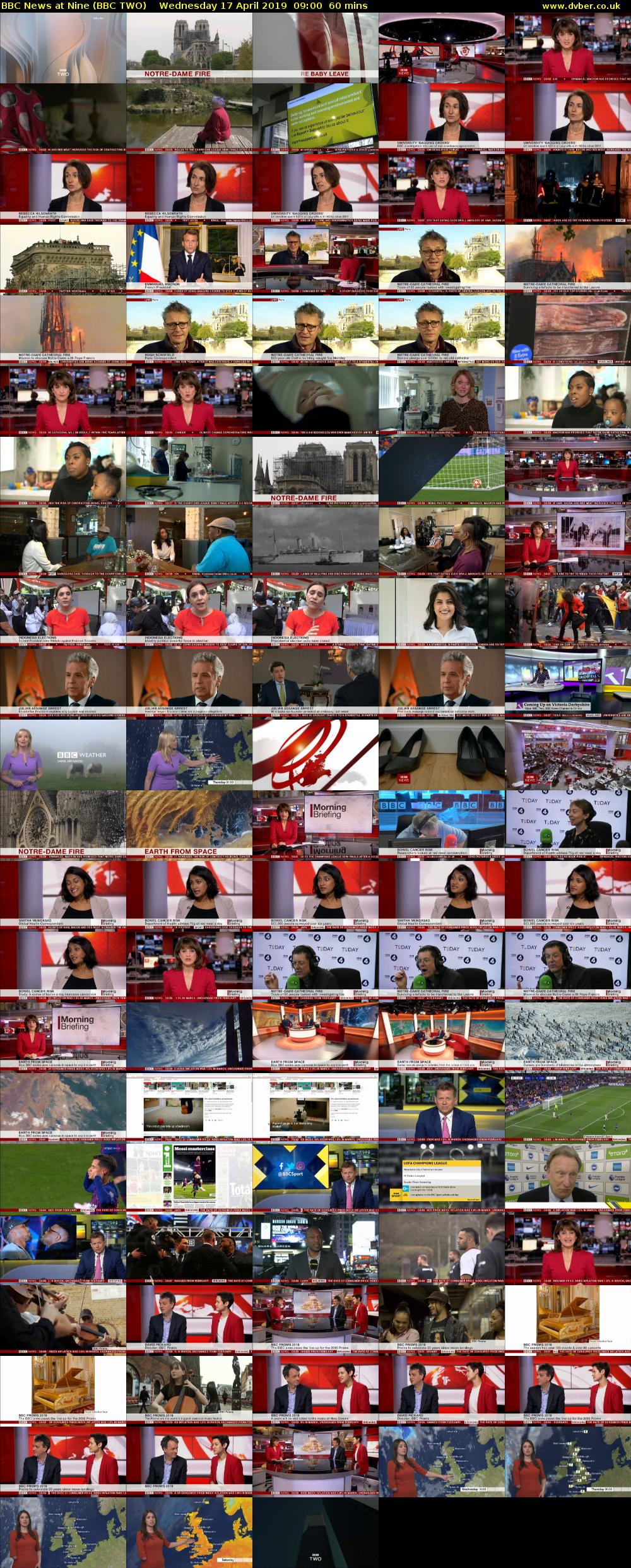 BBC News at Nine (BBC TWO) Wednesday 17 April 2019 09:00 - 10:00