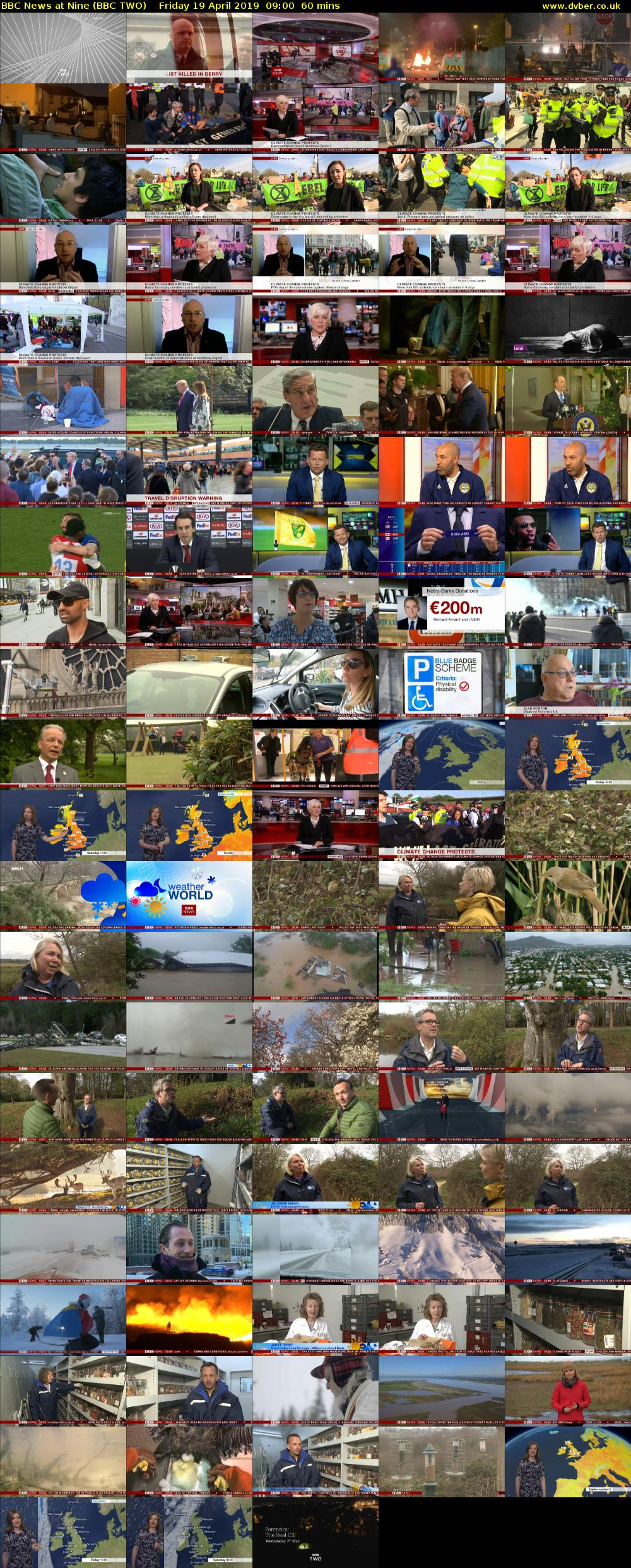 BBC News at Nine (BBC TWO) Friday 19 April 2019 09:00 - 10:00