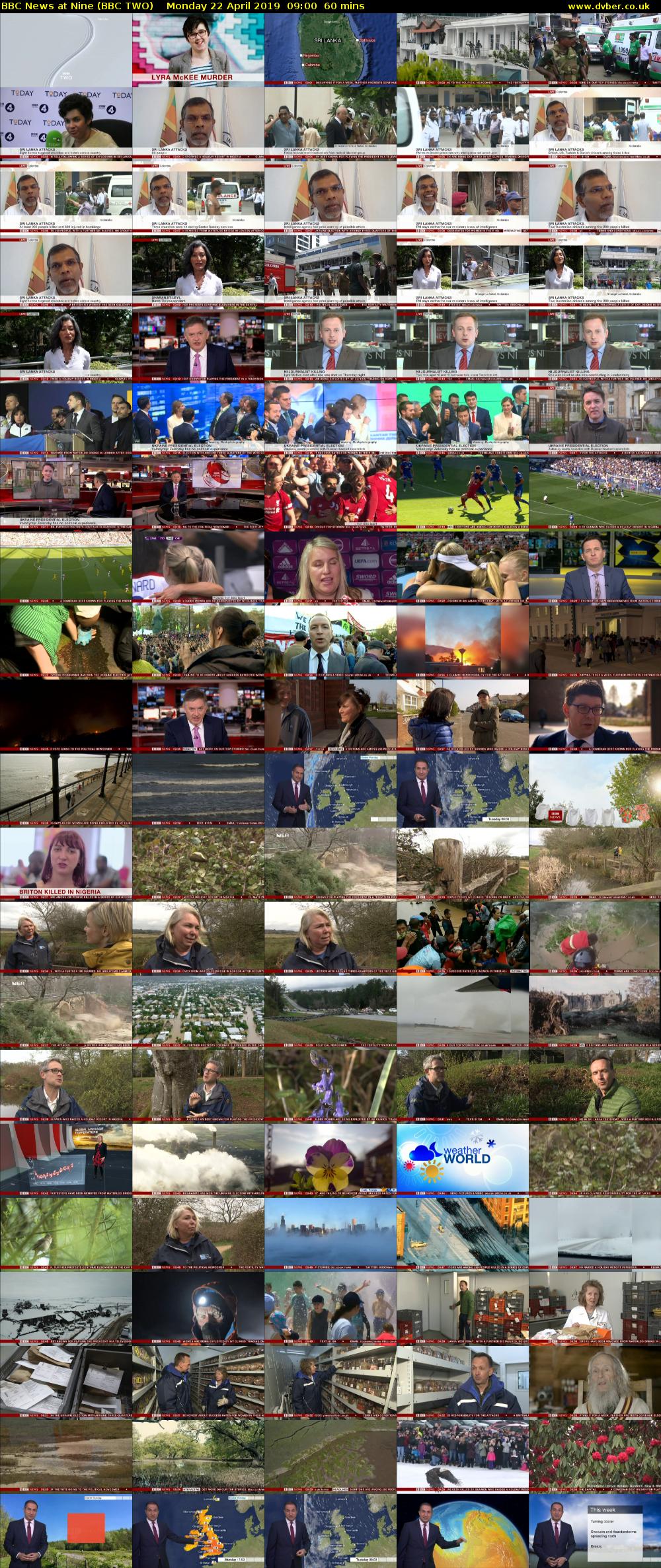 BBC News at Nine (BBC TWO) Monday 22 April 2019 09:00 - 10:00