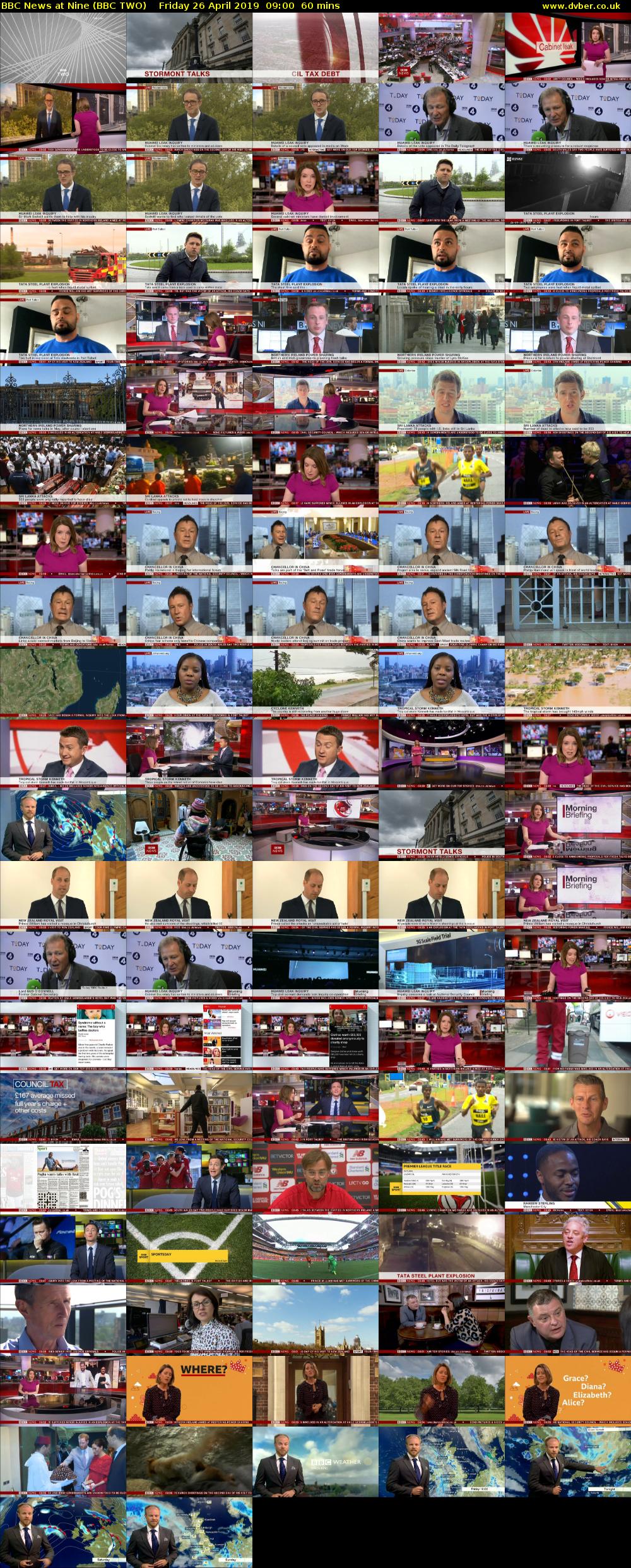 BBC News at Nine (BBC TWO) Friday 26 April 2019 09:00 - 10:00