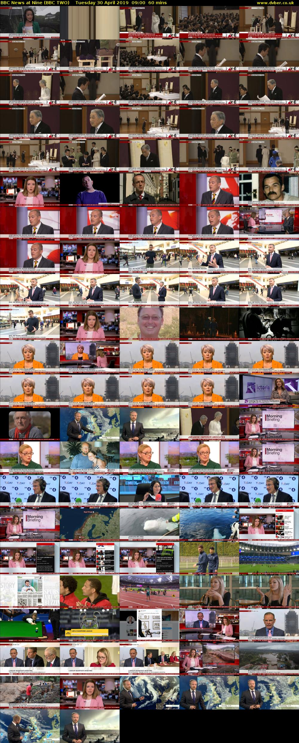 BBC News at Nine (BBC TWO) Tuesday 30 April 2019 09:00 - 10:00