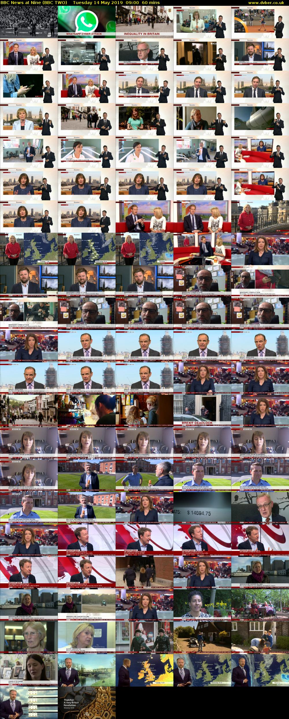 BBC News at Nine (BBC TWO) Tuesday 14 May 2019 09:00 - 10:00