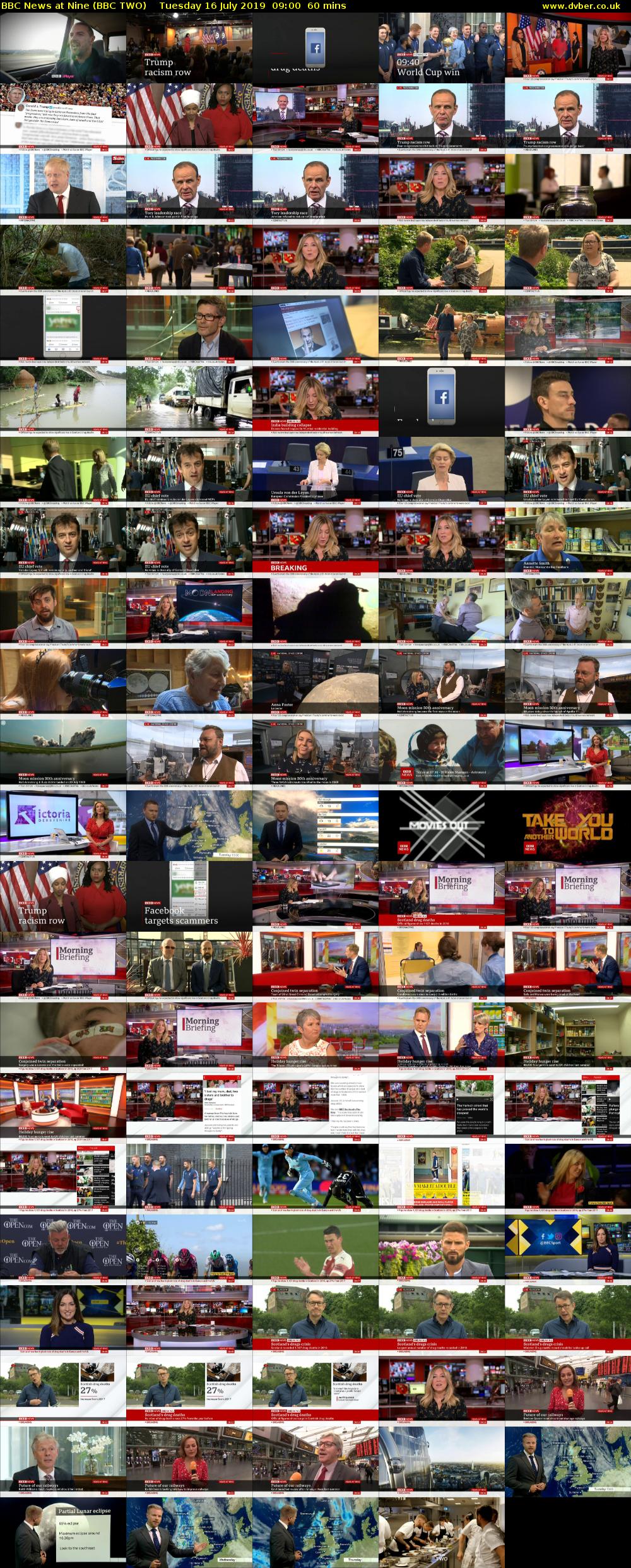 BBC News at Nine (BBC TWO) Tuesday 16 July 2019 09:00 - 10:00