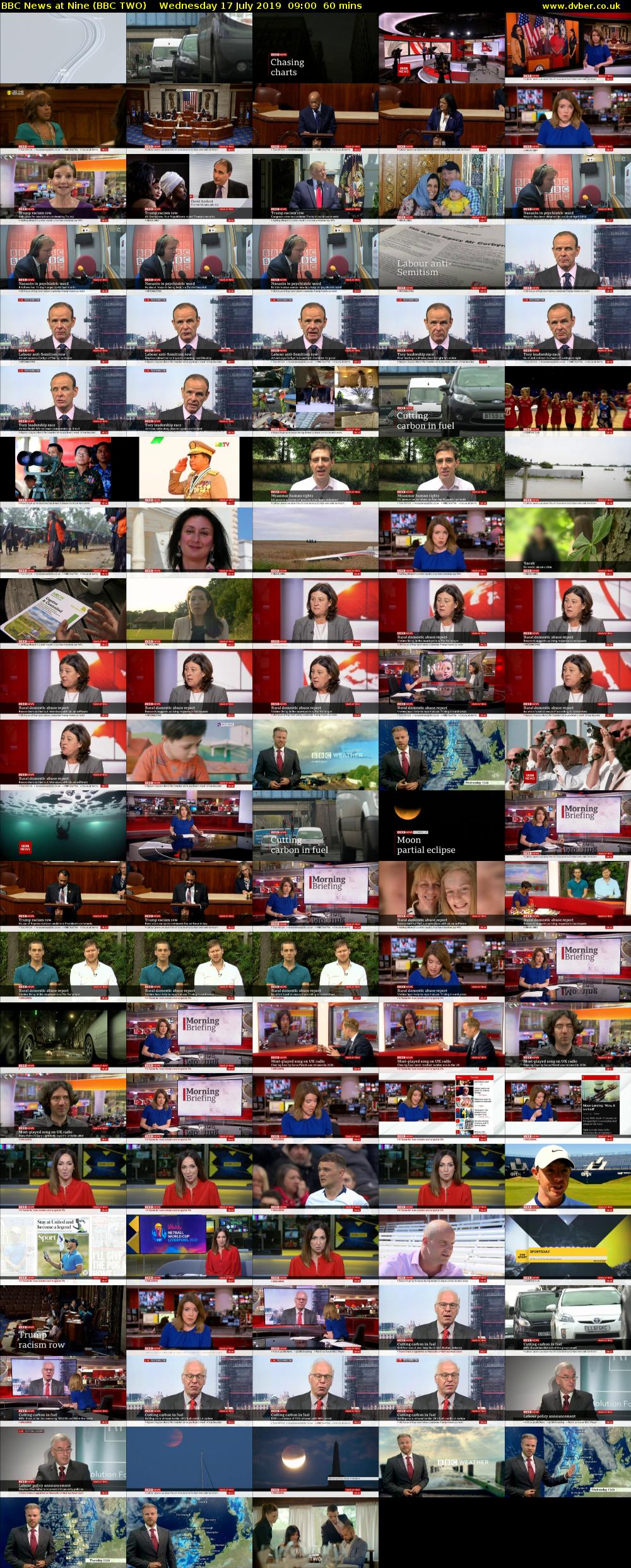 BBC News at Nine (BBC TWO) Wednesday 17 July 2019 09:00 - 10:00