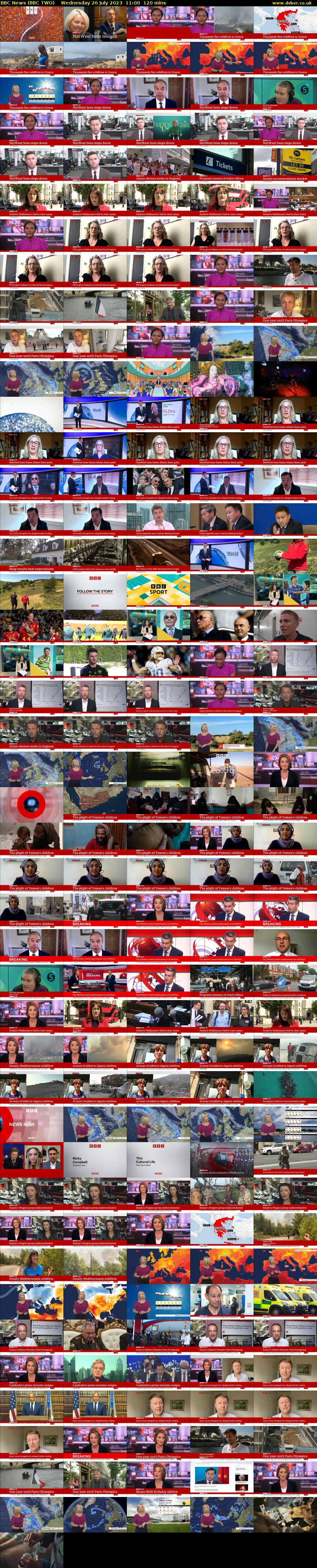 BBC News (BBC TWO) Wednesday 26 July 2023 11:00 - 13:00