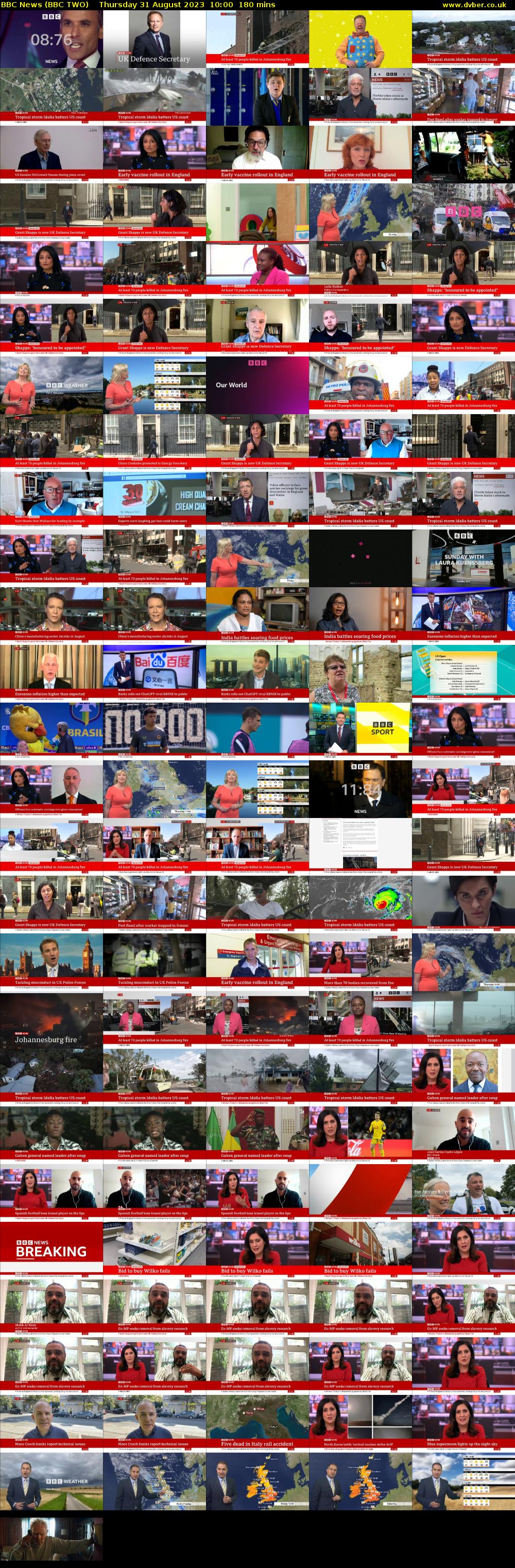 BBC News (BBC TWO) Thursday 31 August 2023 10:00 - 13:00
