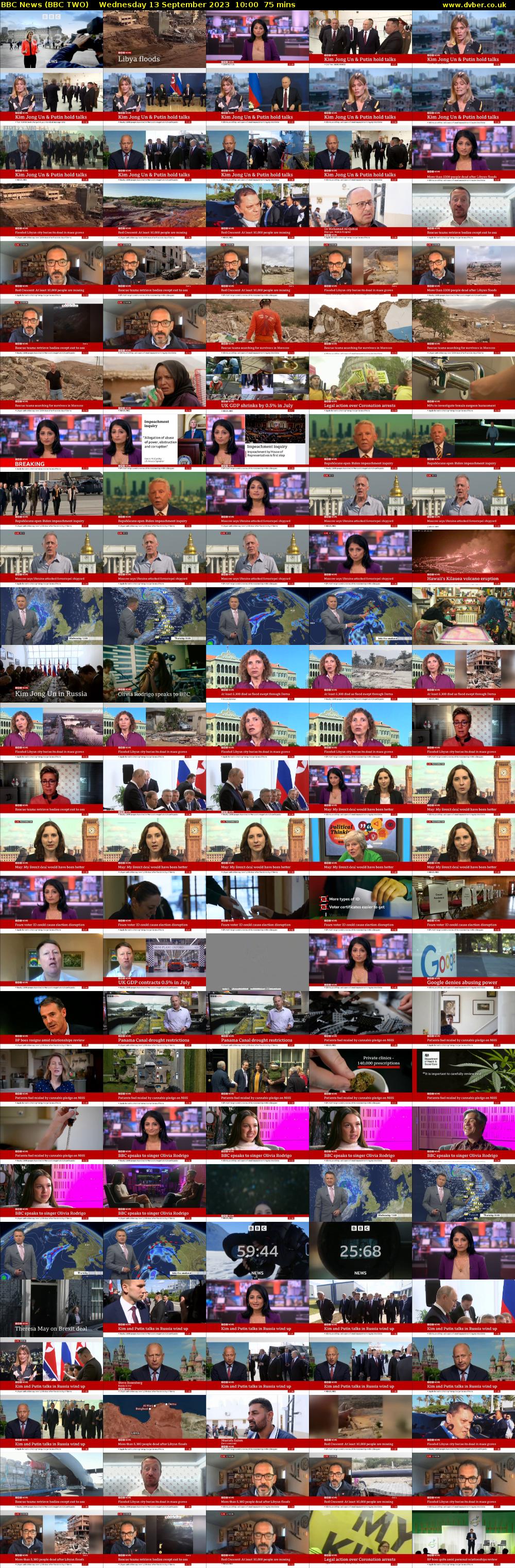 BBC News (BBC TWO) Wednesday 13 September 2023 10:00 - 11:15