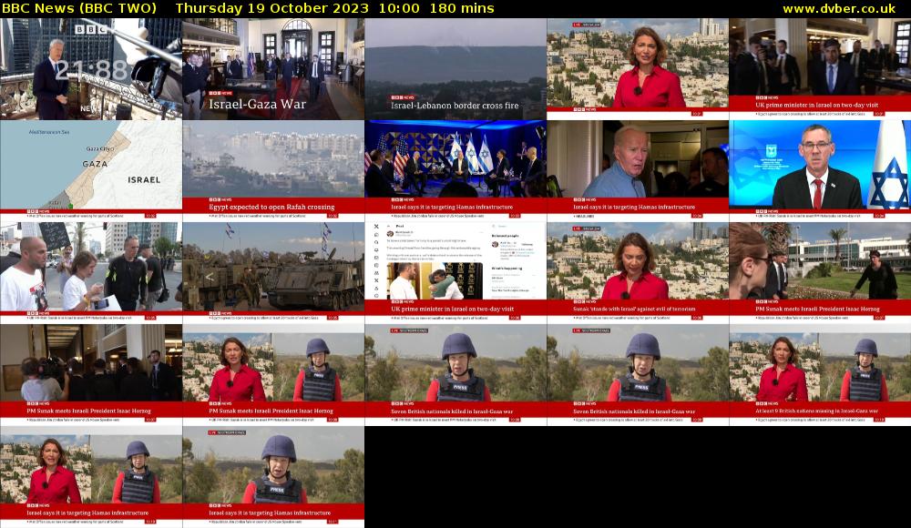 BBC News (BBC TWO) Thursday 19 October 2023 10:00 - 13:00
