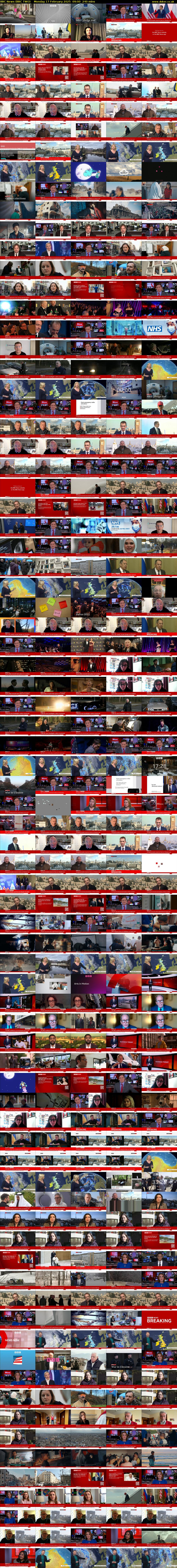 BBC News (BBC TWO) Monday 17 February 2025 09:00 - 13:00
