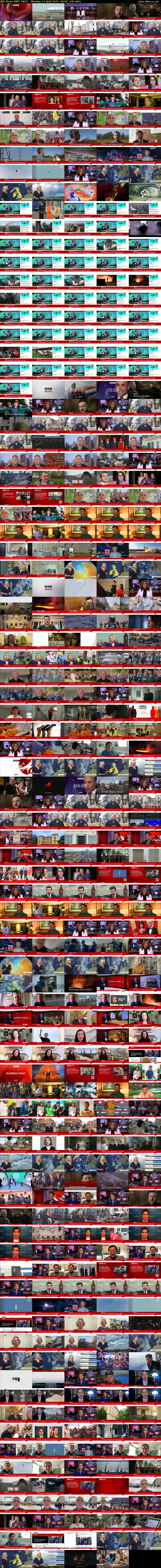 BBC News (BBC TWO) Monday 14 April 2025 09:00 - 13:00