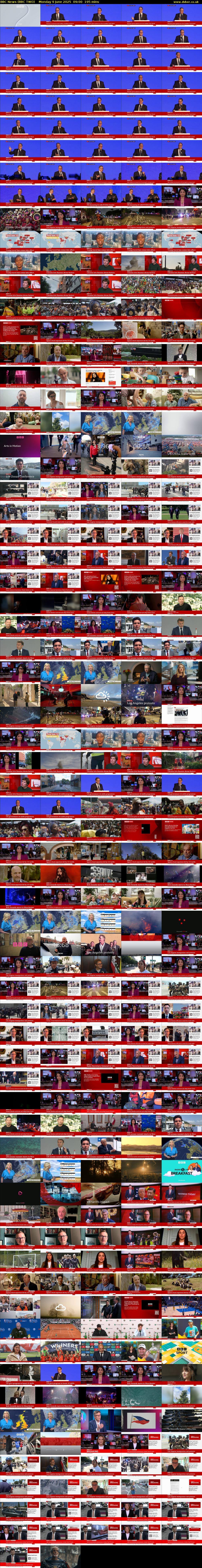 BBC News (BBC TWO) Monday 9 June 2025 09:00 - 12:15