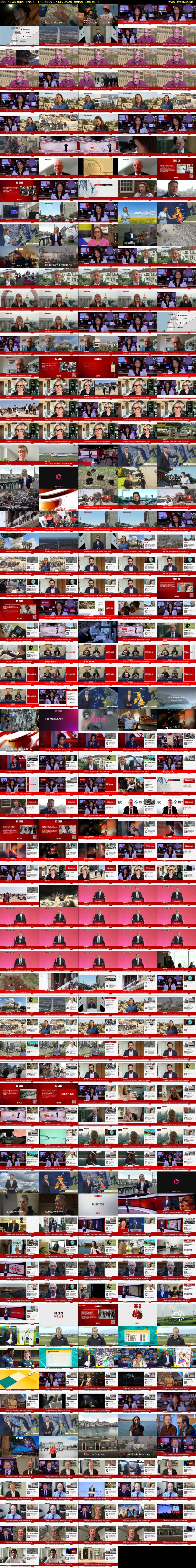 BBC News (BBC TWO) Thursday 17 July 2025 09:00 - 12:15