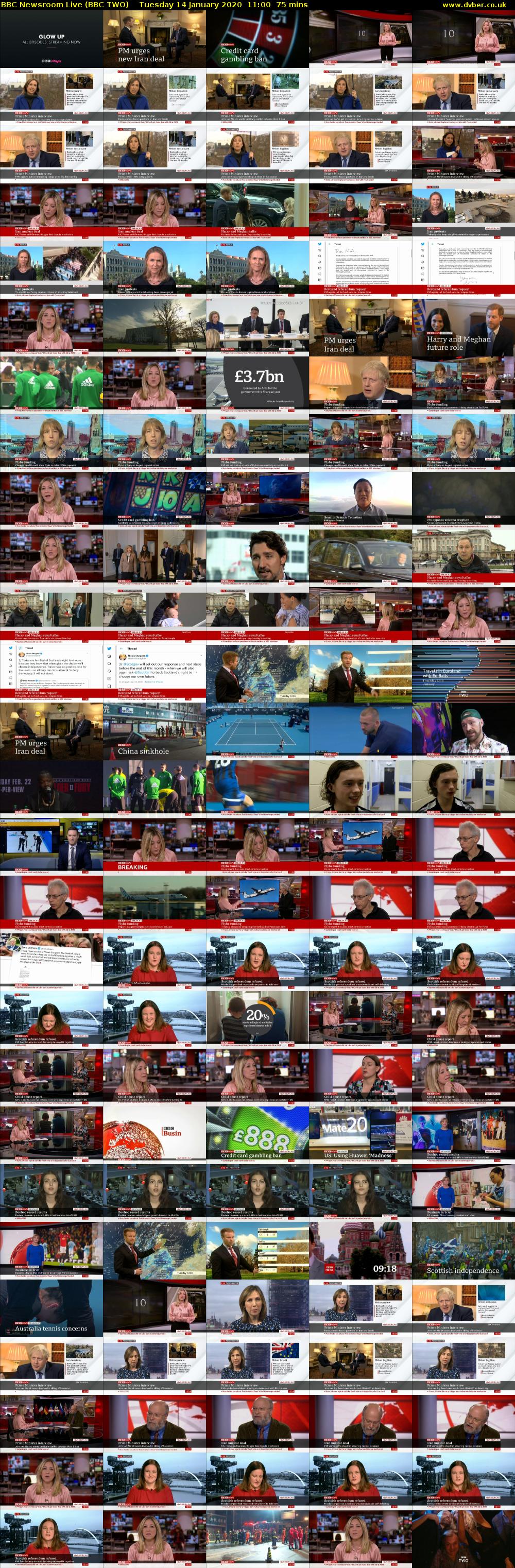 BBC Newsroom Live (BBC TWO) Tuesday 14 January 2020 11:00 - 12:15
