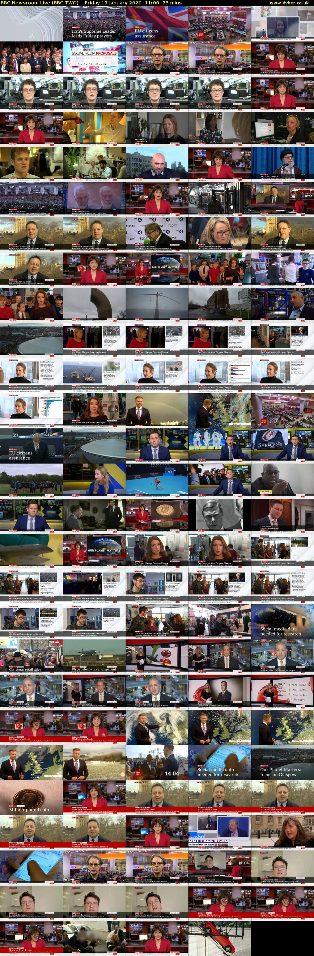 BBC Newsroom Live (BBC TWO) Friday 17 January 2020 11:00 - 12:15