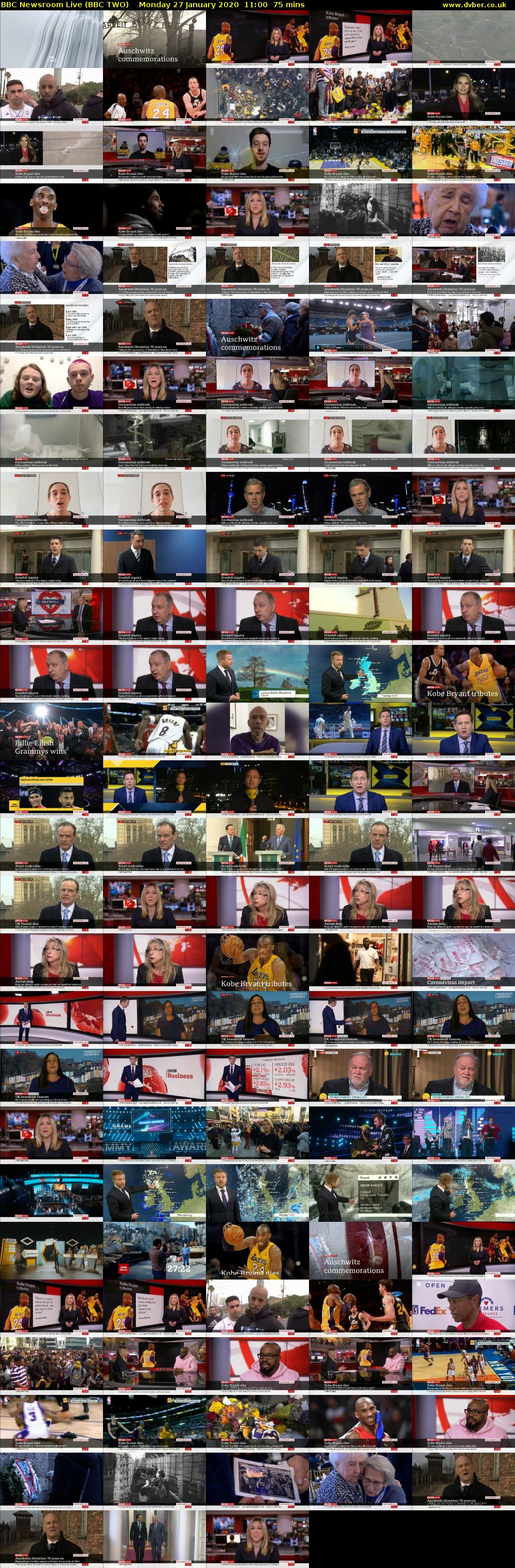 BBC Newsroom Live (BBC TWO) Monday 27 January 2020 11:00 - 12:15