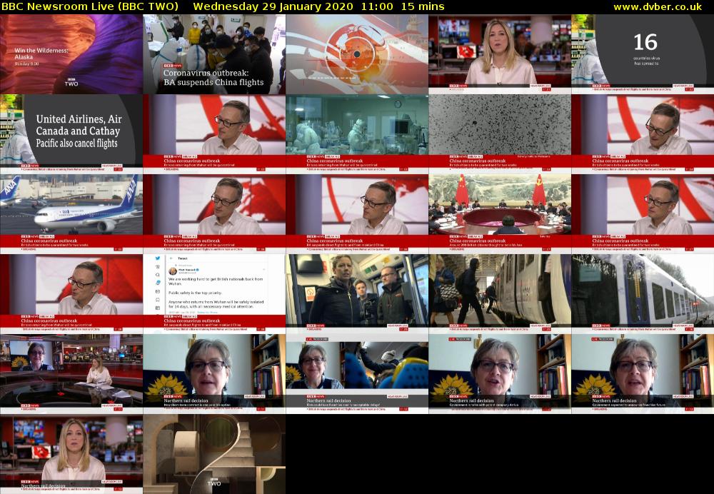 BBC Newsroom Live (BBC TWO) Wednesday 29 January 2020 11:00 - 11:15