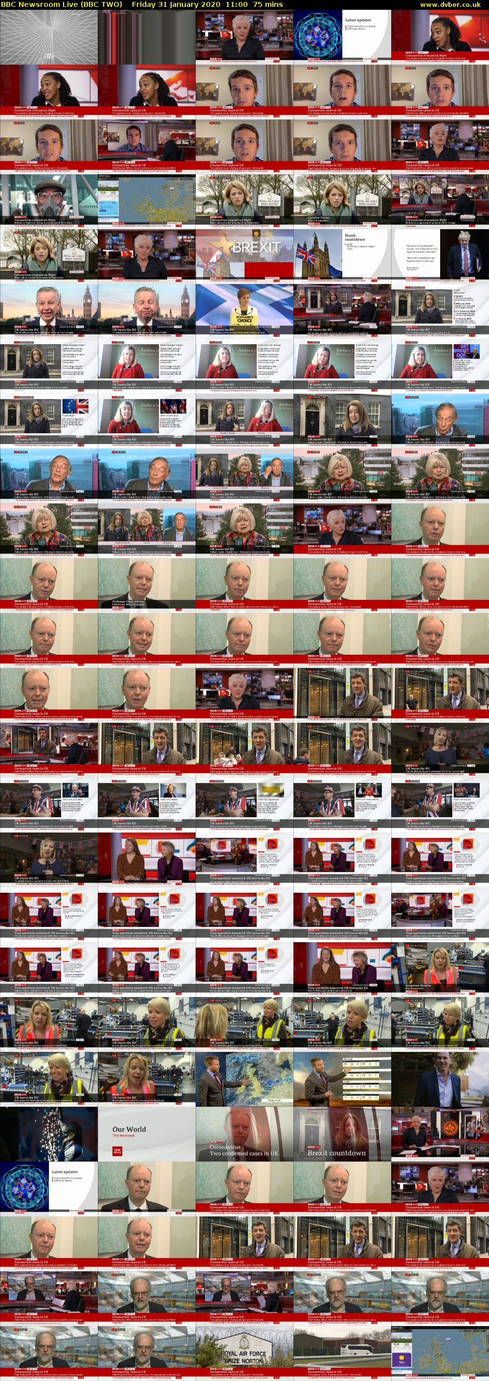BBC Newsroom Live (BBC TWO) Friday 31 January 2020 11:00 - 12:15