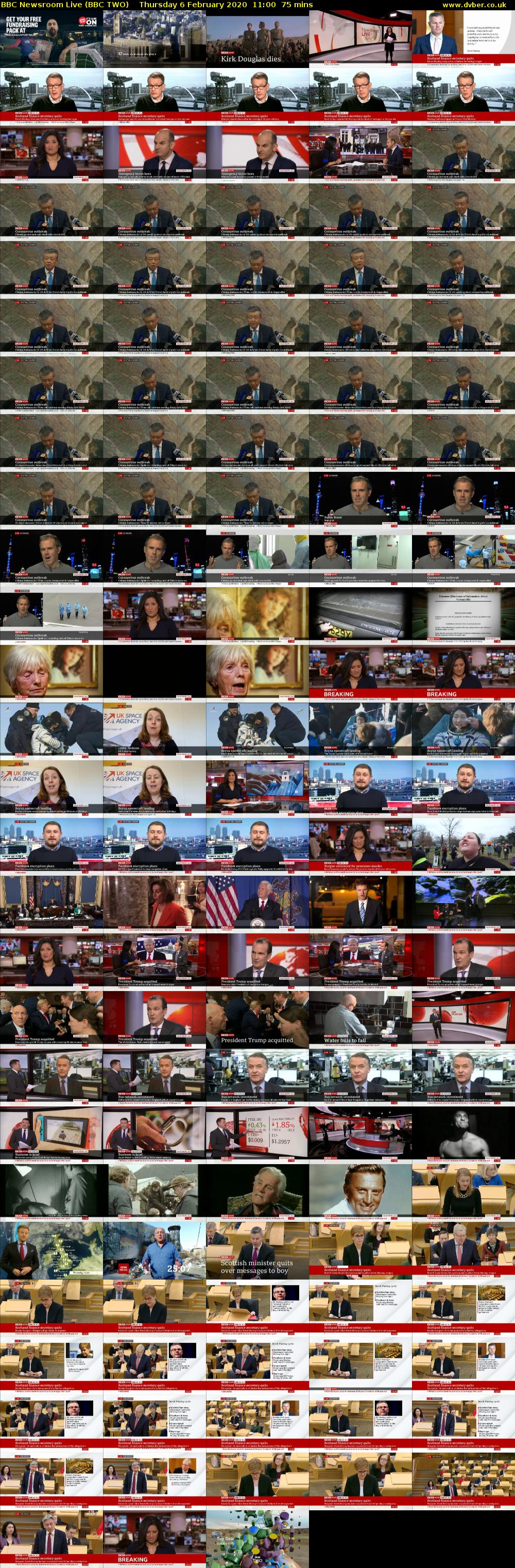 BBC Newsroom Live (BBC TWO) Thursday 6 February 2020 11:00 - 12:15