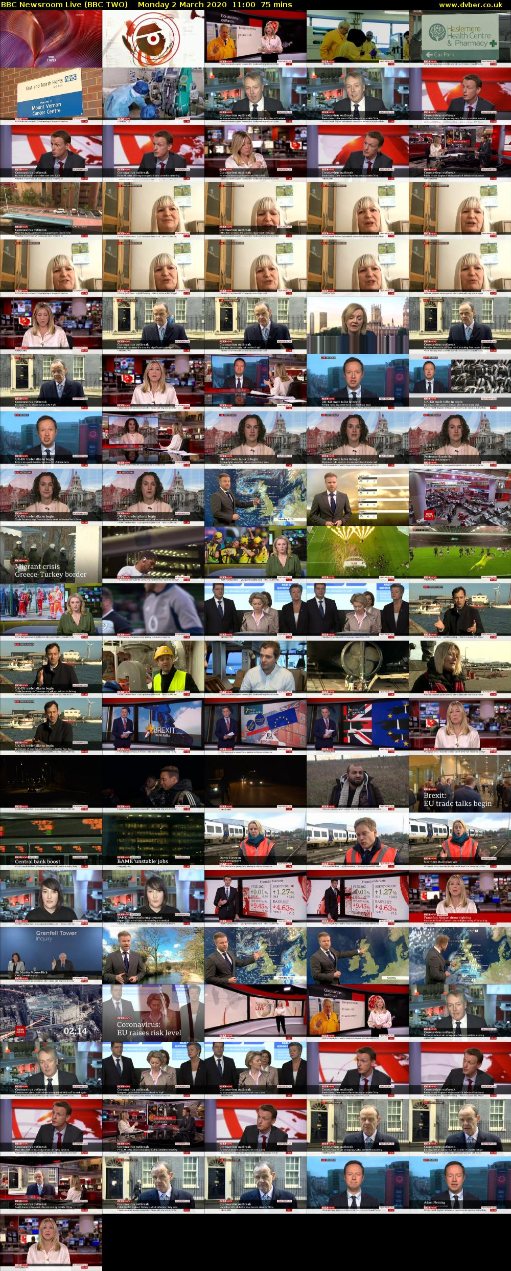 BBC Newsroom Live (BBC TWO) Monday 2 March 2020 11:00 - 12:15