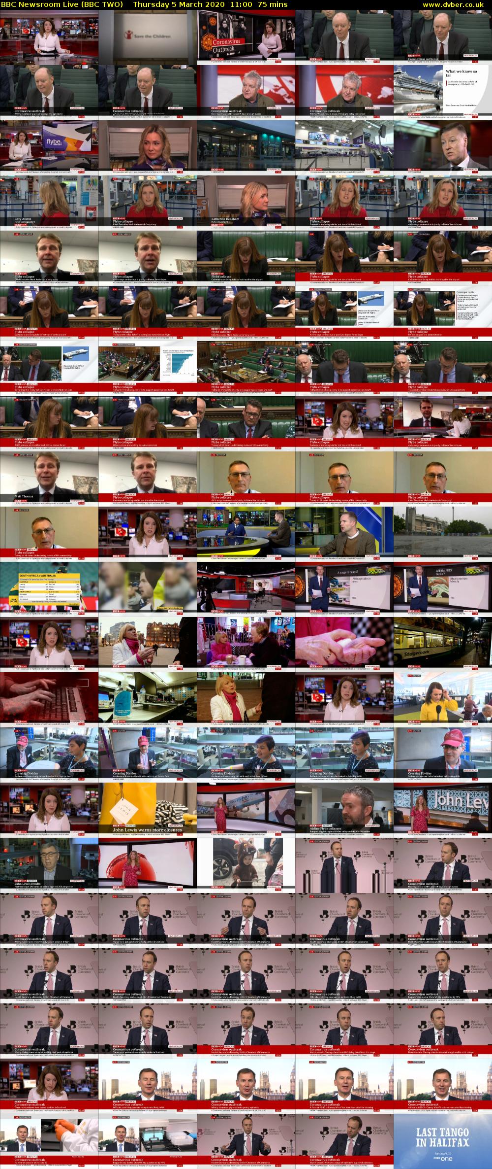BBC Newsroom Live (BBC TWO) Thursday 5 March 2020 11:00 - 12:15