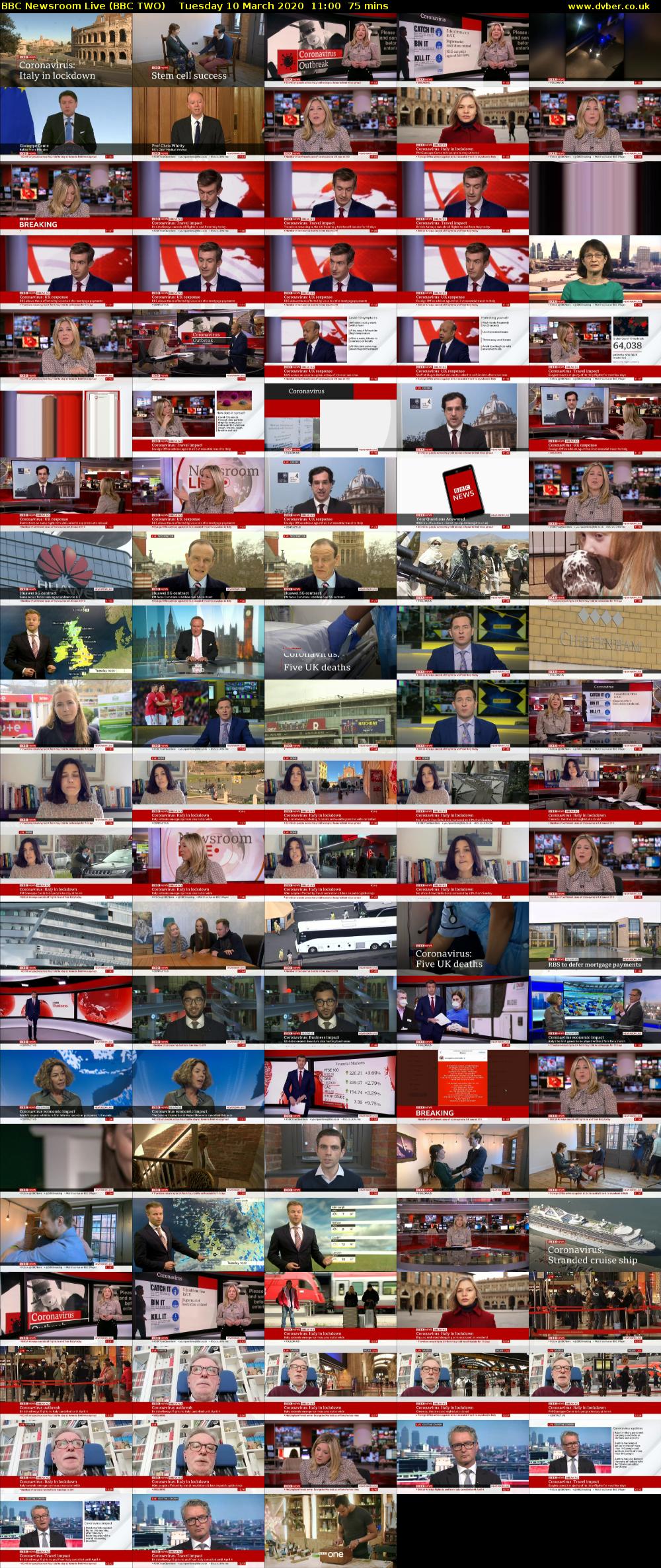 BBC Newsroom Live (BBC TWO) Tuesday 10 March 2020 11:00 - 12:15