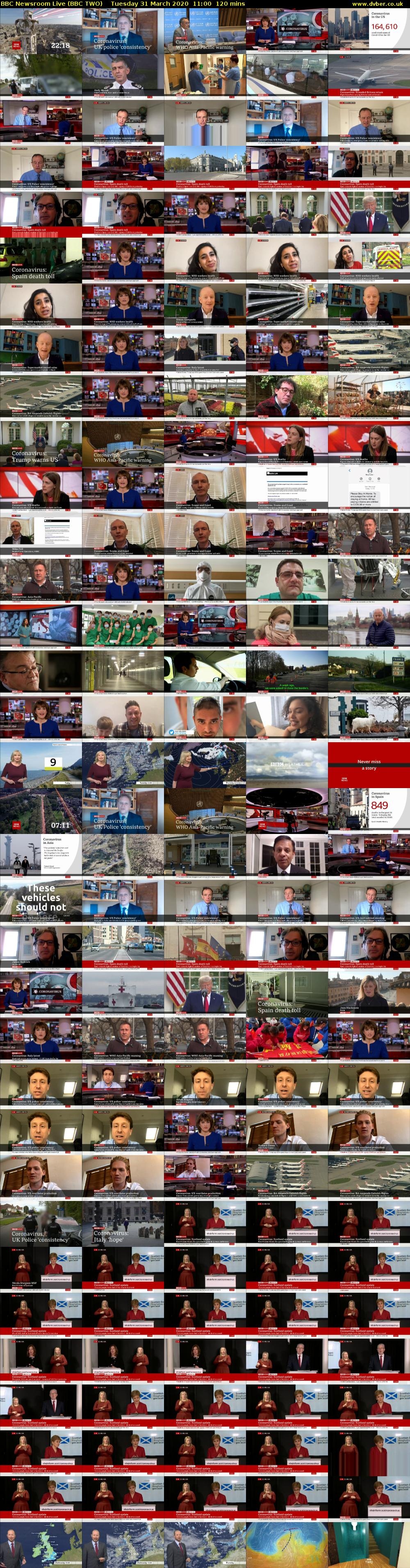 BBC Newsroom Live (BBC TWO) Tuesday 31 March 2020 11:00 - 13:00