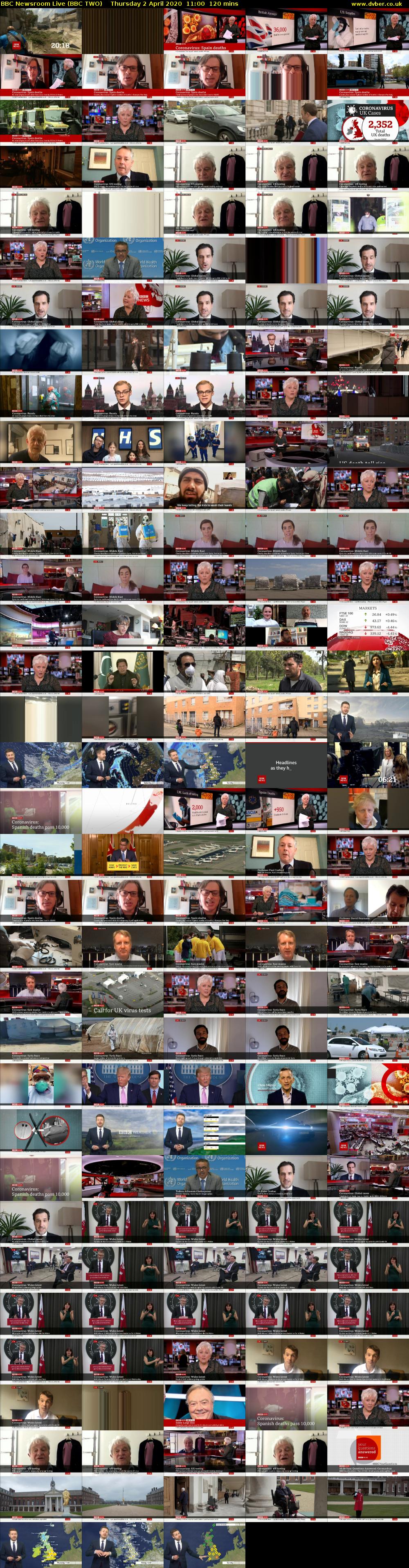 BBC Newsroom Live (BBC TWO) Thursday 2 April 2020 11:00 - 13:00