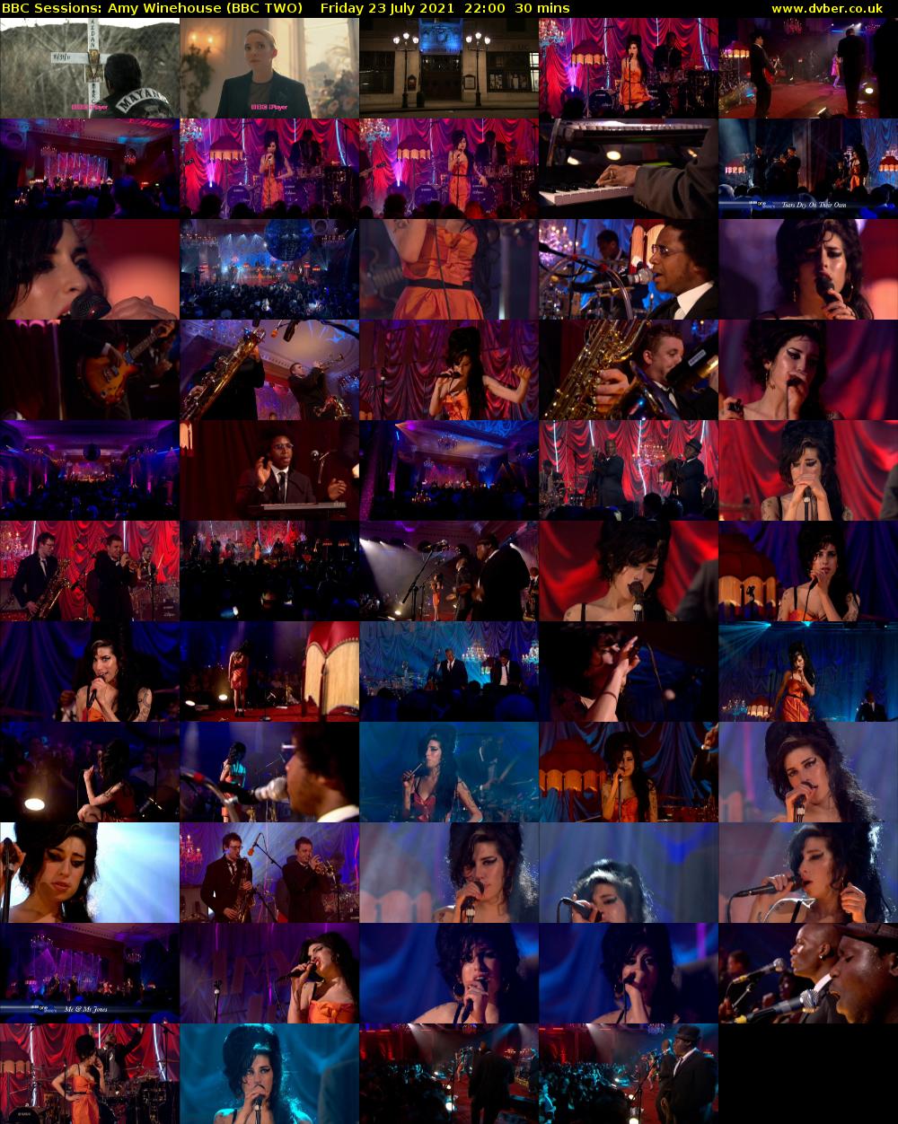BBC Sessions: Amy Winehouse (BBC TWO) Friday 23 July 2021 22:00 - 22:30
