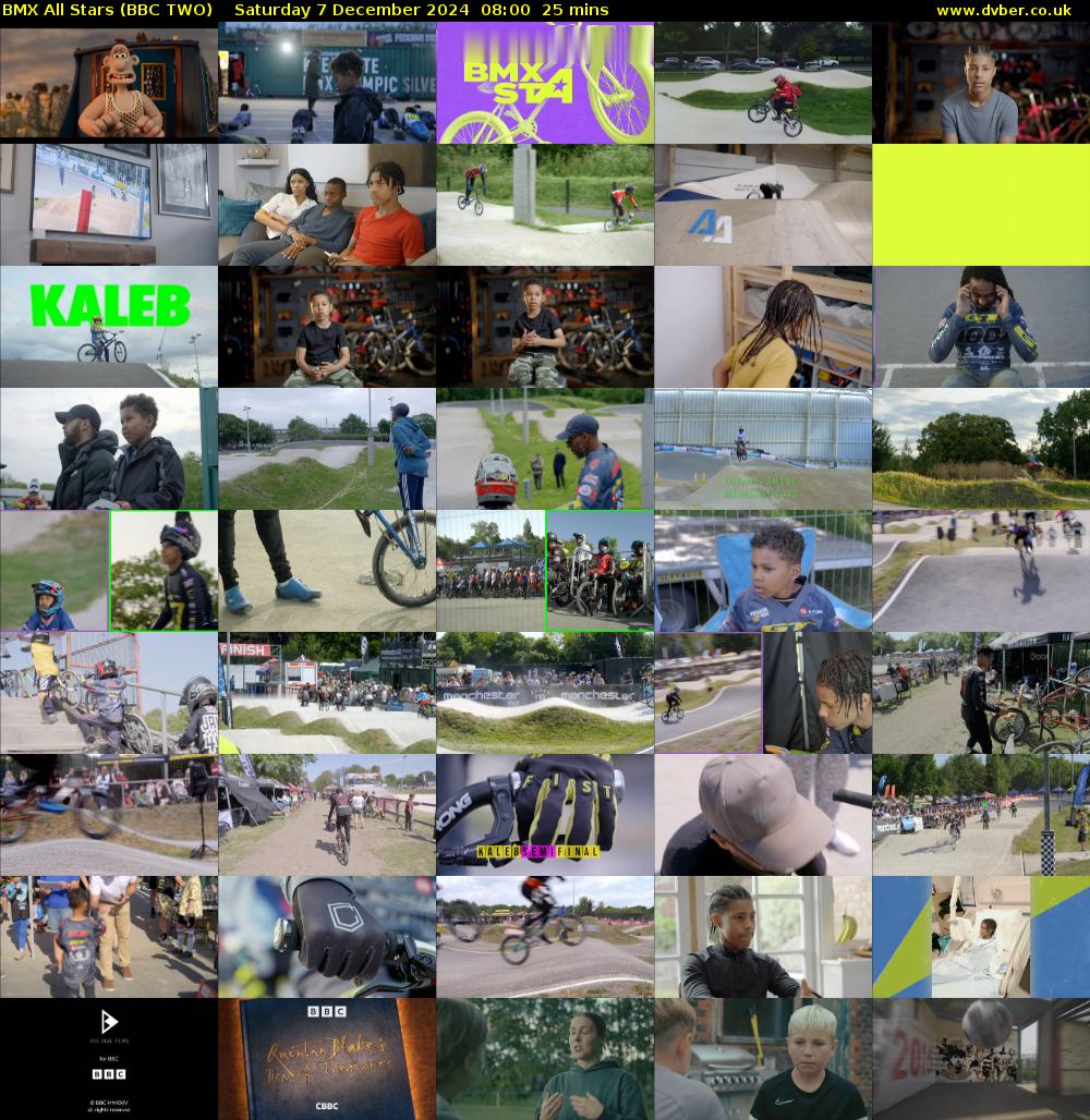 BMX All Stars (BBC TWO) Saturday 7 December 2024 08:00 - 08:25