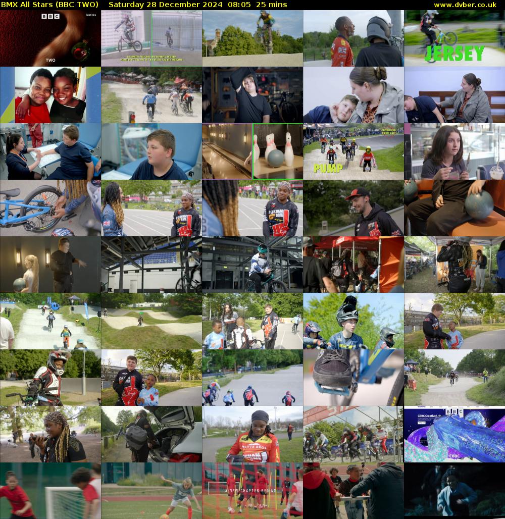 BMX All Stars (BBC TWO) Saturday 28 December 2024 08:05 - 08:30