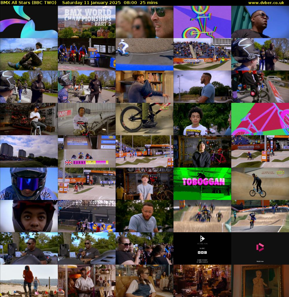 BMX All Stars (BBC TWO) Saturday 11 January 2025 08:00 - 08:25