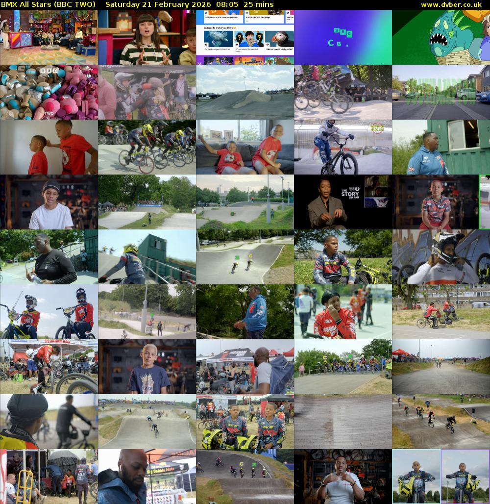 BMX All Stars (BBC TWO) Saturday 21 February 2026 08:05 - 08:30