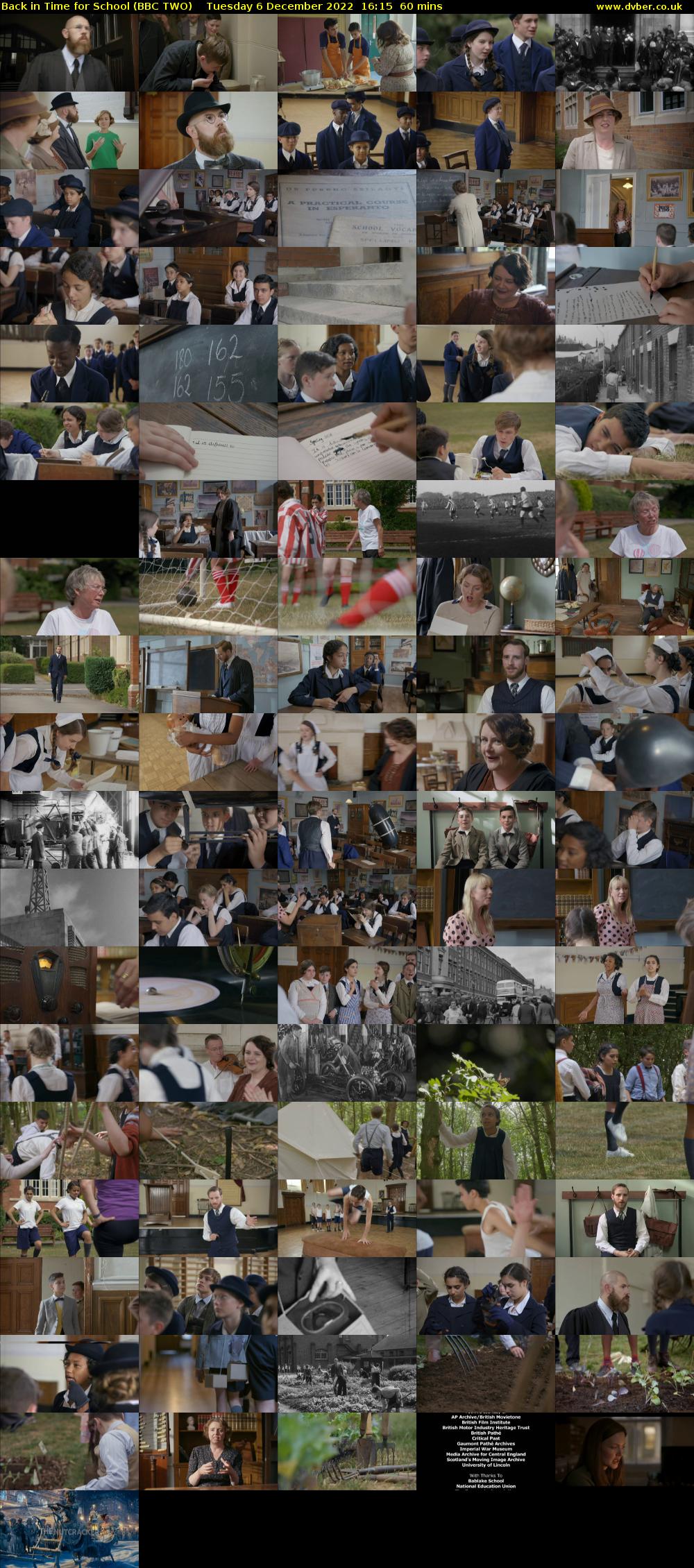 Back in Time for School (BBC TWO) Tuesday 6 December 2022 16:15 - 17:15