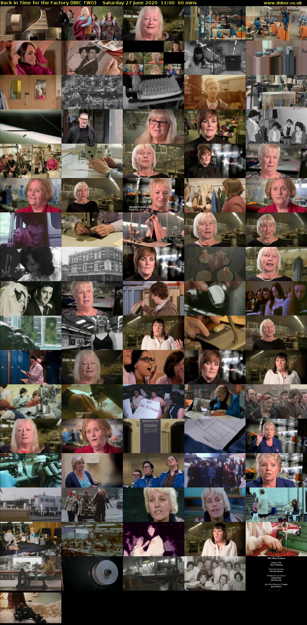 Back in Time for the Factory (BBC TWO) Saturday 27 June 2020 11:00 - 12:00