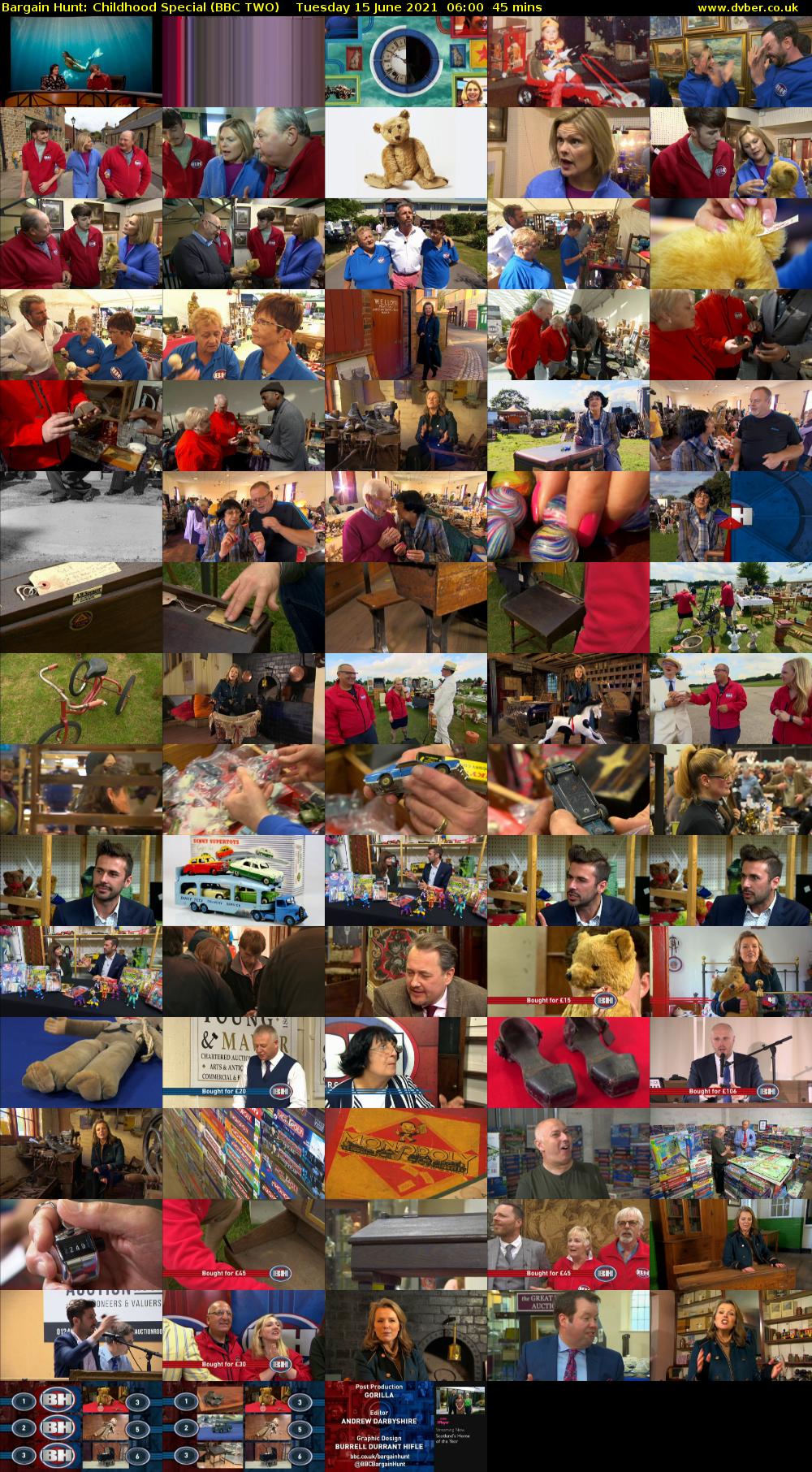 Bargain Hunt: Childhood Special (BBC TWO) Tuesday 15 June 2021 06:00 - 06:45