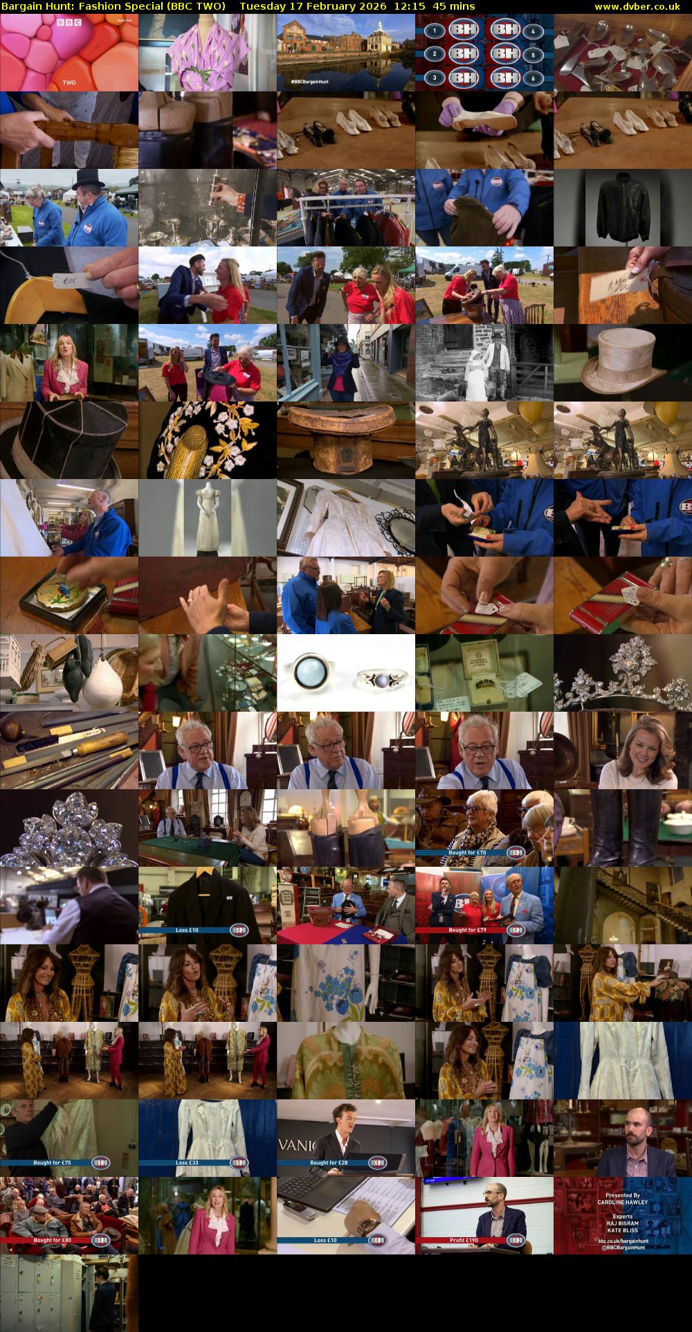 Bargain Hunt: Fashion Special (BBC TWO) Tuesday 17 February 2026 12:15 - 13:00