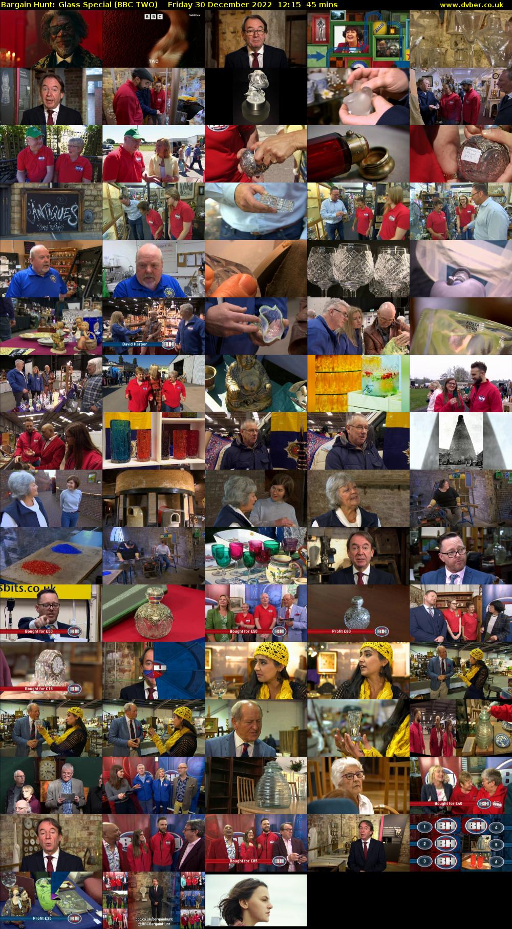 Bargain Hunt: Glass Special (BBC TWO) Friday 30 December 2022 12:15 - 13:00