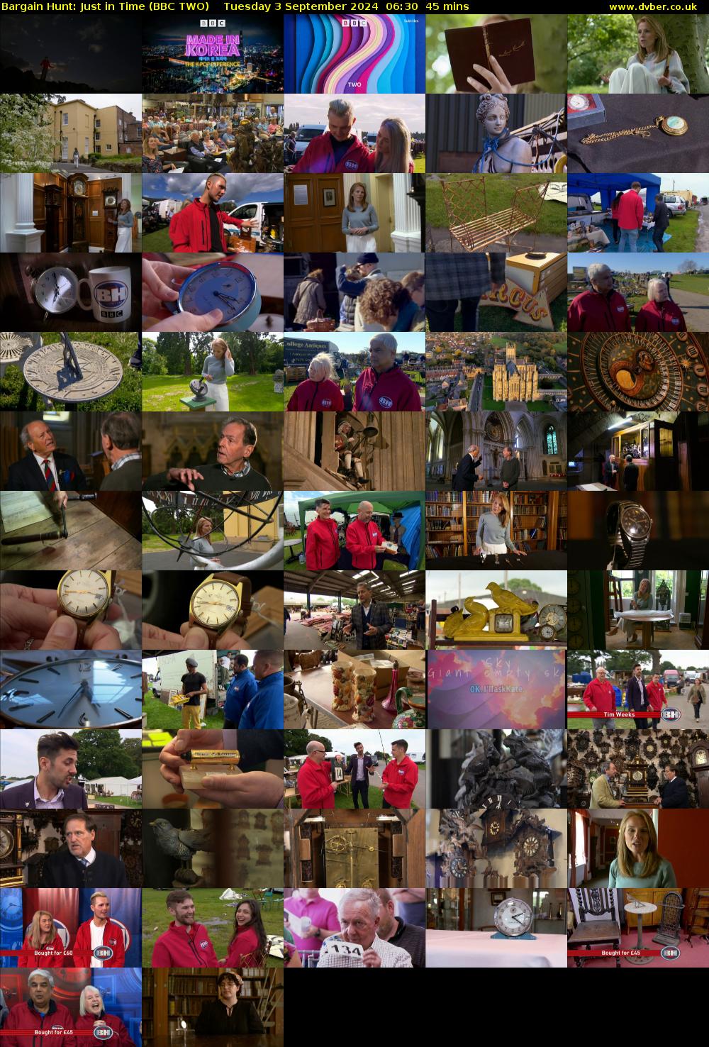 Bargain Hunt: Just in Time (BBC TWO) Tuesday 3 September 2024 06:30 - 07:15