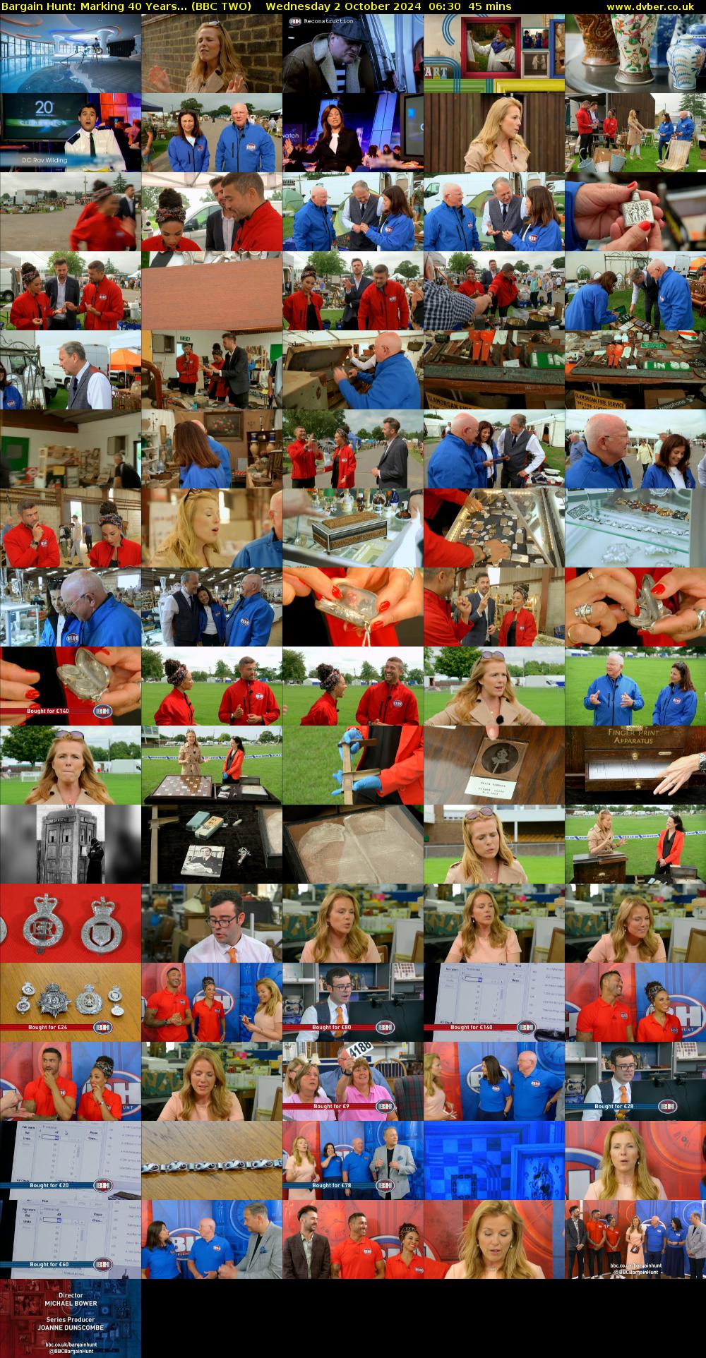 Bargain Hunt: Marking 40 Years... (BBC TWO) Wednesday 2 October 2024 06:30 - 07:15