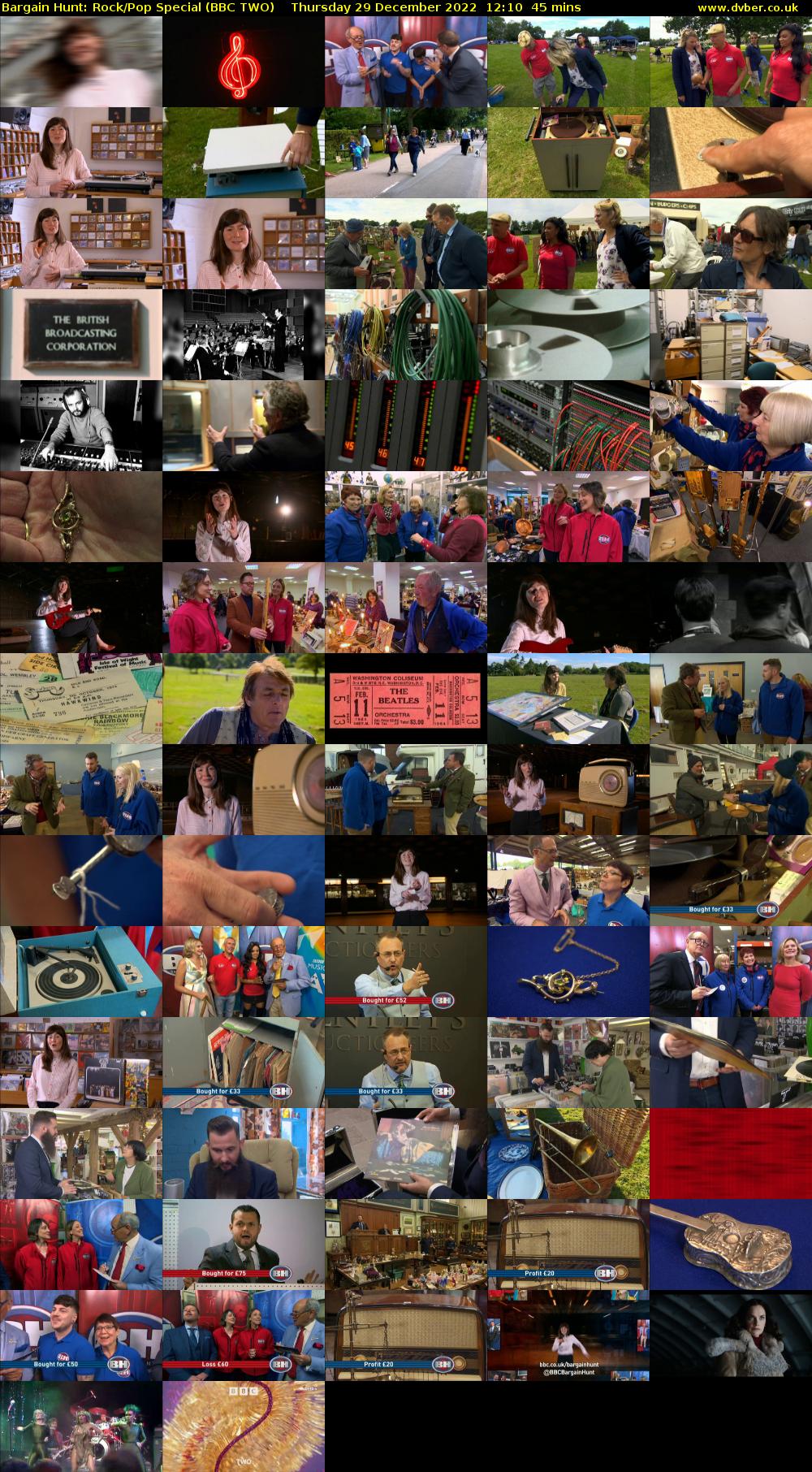 Bargain Hunt: Rock/Pop Special (BBC TWO) Thursday 29 December 2022 12:10 - 12:55