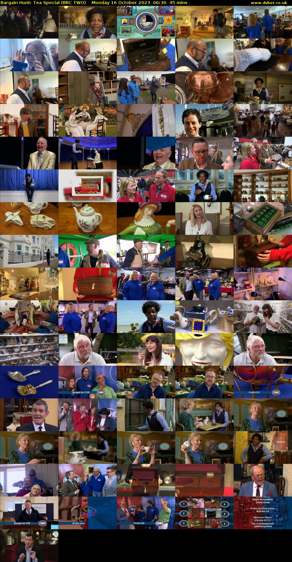 Bargain Hunt: Tea Special (BBC TWO) Monday 16 October 2023 06:30 - 07:15