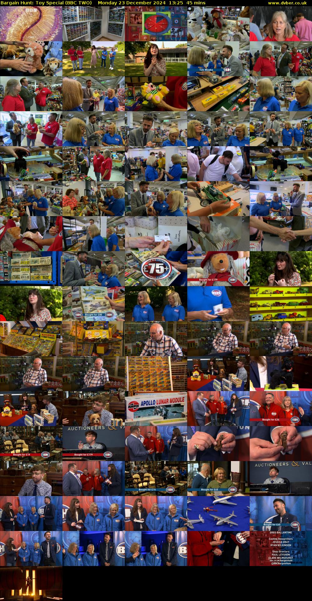 Bargain Hunt: Toy Special (BBC TWO) Monday 23 December 2024 13:25 - 14:10