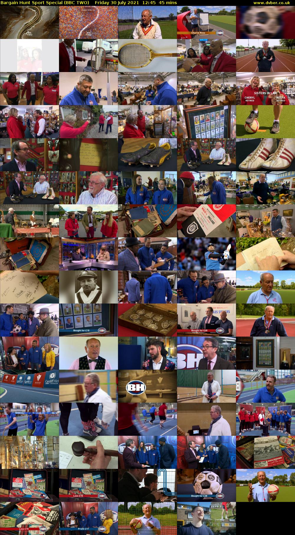 Bargain Hunt Sport Special (BBC TWO) Friday 30 July 2021 12:45 - 13:30