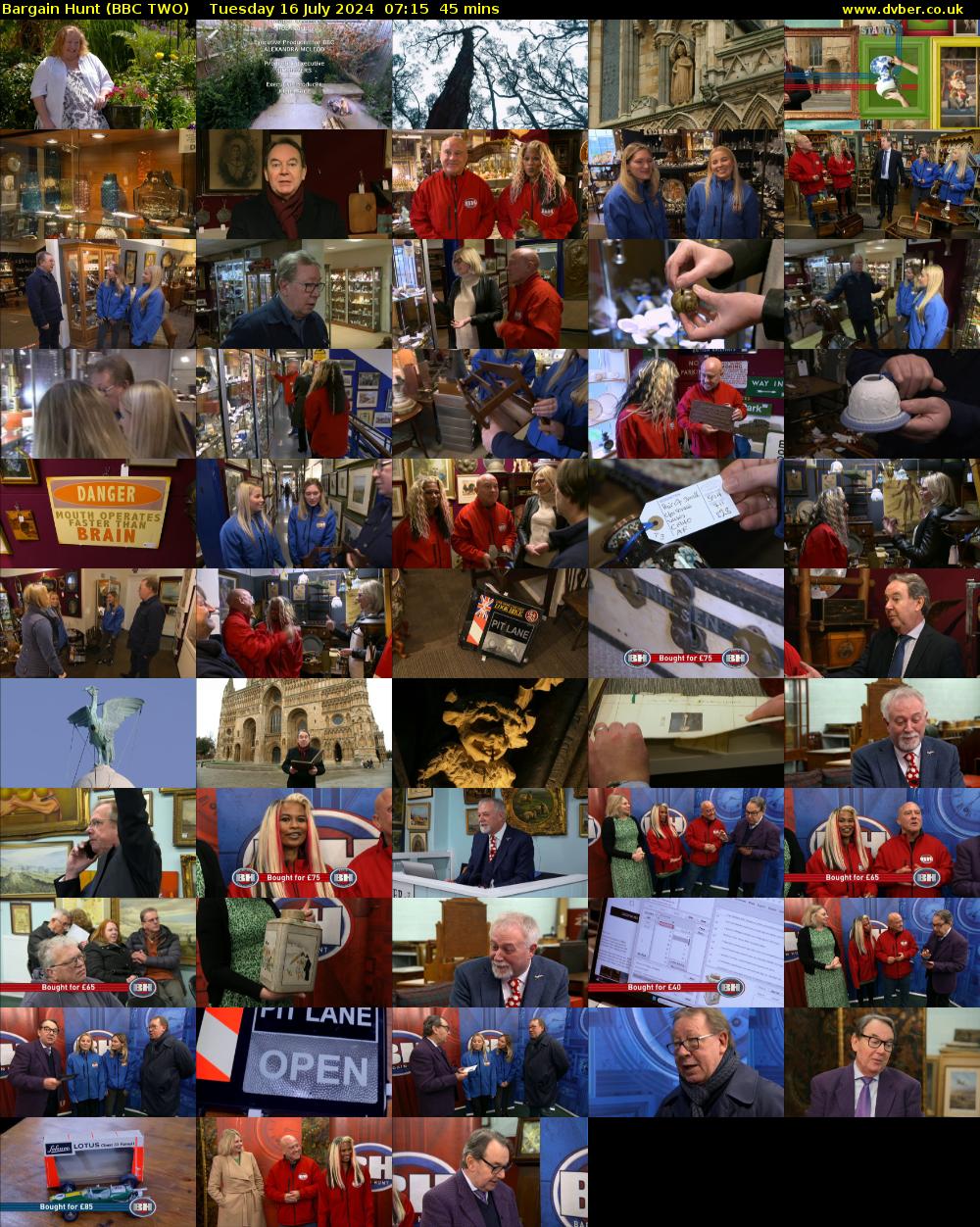 Bargain Hunt (BBC TWO) Tuesday 16 July 2024 07:15 - 08:00