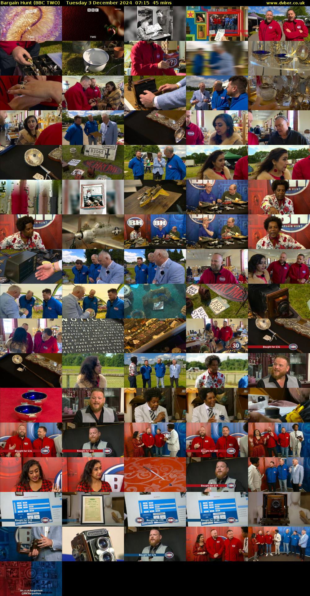 Bargain Hunt (BBC TWO) Tuesday 3 December 2024 07:15 - 08:00