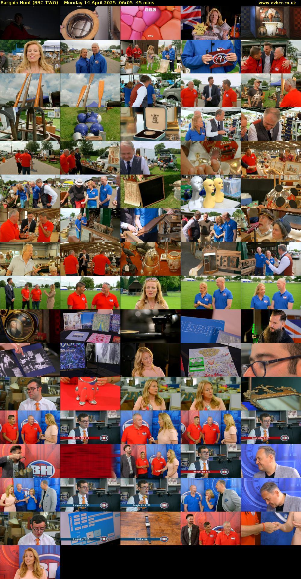 Bargain Hunt (BBC TWO) Monday 14 April 2025 06:05 - 06:50